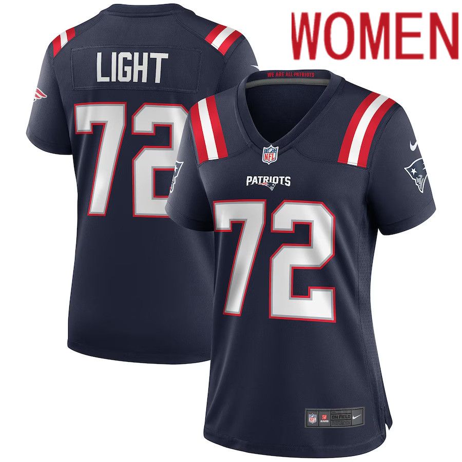 Women New England Patriots #72 Matt Light Nike Navy Game Retired Player NFL Jersey->women nfl jersey->Women Jersey